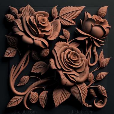 3D model roses (STL)